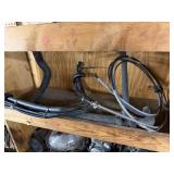 Shelf lot of car air conditioning parts and