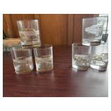 1950s Classic Car Highball Tumbler Set  Ford,