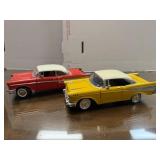 2 Die Cast Cars 1/24 Scale 1957 Chevrolet Bel-Air
