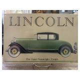 Vintage Metal Sign Lincoln Model L