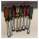 Lot of 8 shaft nut drivers