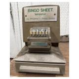 Bingo sheet validator machine. Made by Allegheny.