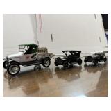 3pc Cars, White Heinz 57 Die Cast and 2 Bronze