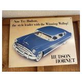 Hudson Hornet Metal Advertising Sign,