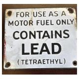 Antique Porcelain Motor Fuel only sign.