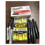 Alpha bundle of sharpie, pens, yellow