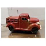 Vintage Style Red Truck Table Lamp, Ceramic
