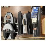 Bundle of whole punches, large desk stapler with