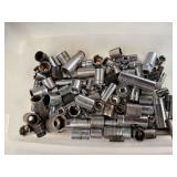 Large Bin Full of Sockets Tools Assorted Sizes &