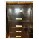 4-Drawer Metal Lateral File Cabinet. Doors open