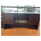 Mahogany Double Pedestal Office Desk