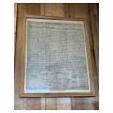 Framed Reproduction of the United States