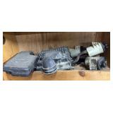 Shelf lot of motor covers and power steering
