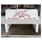 White Bench Larryï¿½s Auto Sales Advertising