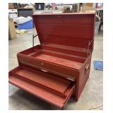 Red Metal 3-Drawer Tool Box