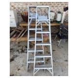 TWO 6ft Aluminum Folding Step Ladders