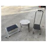 BUNDLE 3 Plastic Stools, Foot Stool, & Step Stool