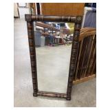 Vintage Petite Wood Framed Wall Mirror