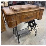 Antique White Family Rotary Treadle Sewing