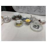 Assorted Teacups with Saucers, China Dishes