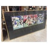Framed New Orleans Saints football team poster or