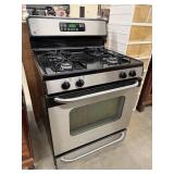 GE Stainless/Black Gas Stove Oven