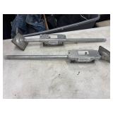 Two Adjustable Steel props or scaffolding jacks,