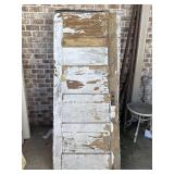 78" x 32" Vintage Solid 5-Panel Wooden Door