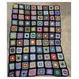 Hand-Made, Vintage-style Crochet Granny Square