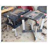 2 Portable Workbenches Shop Tables, Black