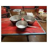 3 PC SET ALUMINUM SAUCE POTS WITH HANDLES
