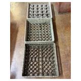 3 FULL SIZE COMMERCIAL DISHWASHER PEG RACKS FOR