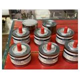 6 CHAFFING DISH FUEL CONTAINERS, AND ONE HOLDER.