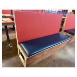 Hand Crafted Red/Blue Single Restaurant Booth with