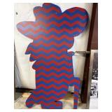 LARGE PAINTED WOOD SILHOUETTE OF COLONEL REBEL