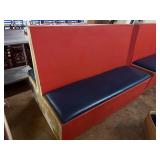 Hand Crafted Red/Blue Double Restaurant Booth with