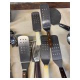 GROUP OF STAINLESS FOOD SPATULAS