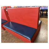 Hand Crafted Red/Blue Double Restaurant Booth with