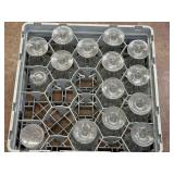 DISHWASHER TRAY WITH MISCELLANEOUS GLASSWARE.