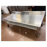 7ft Rolling Stainless 2-Tier Food Prep Table