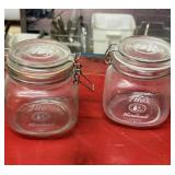 10 GLASS JARS WITH LOCKING LIDS TITOS BARWARE