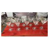 SET OF 10 MARTINI GLASSES. BARWARE SUPPLY.