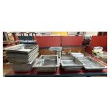 13 STAINLESS STEEL STEAMER FOOD PANS FOR BUFFET