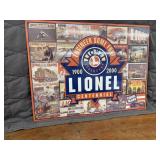 Lionel Legendary Train Tin Sign commemorating the