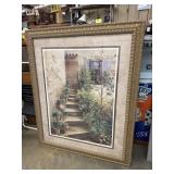 Large framed art print titled "Stairway in
