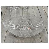 Vintage Early American Cut Glass Centerpiece Bowl