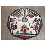 Handmade Vintage, Quilted Christmas Tree Skirt