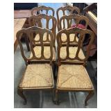 6 Vintage French Louis XVI Style Carved Chairs Set