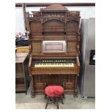 Antique Victorian-Era Reed Pump Organ Harmonium