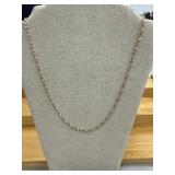 24 inch 2 toned sterling silver with gold plated